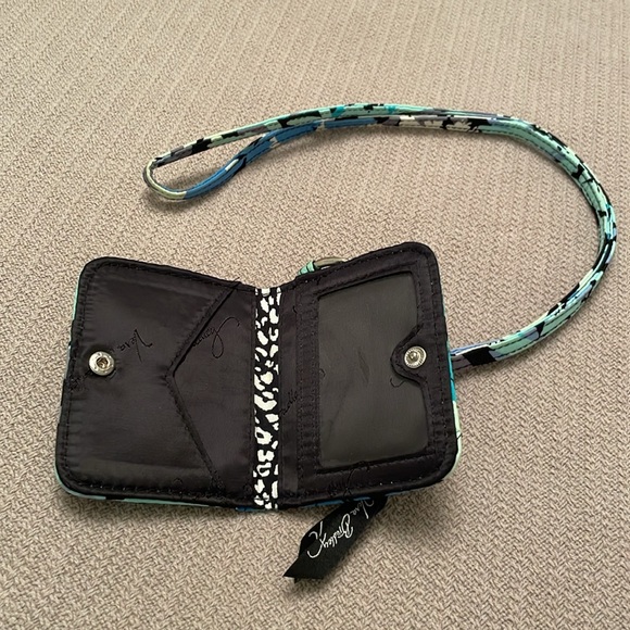 Vera Bradley Fabric Lanyard with Double ID Window Wallet - Picture 2 of 12